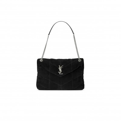 YSL PUFFER MEDIUM IN SUEDE 577475142320 (35*23*13.5cm)